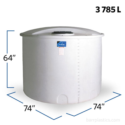 1000 Gallon Open Top Vertical Tank | OP1000-74