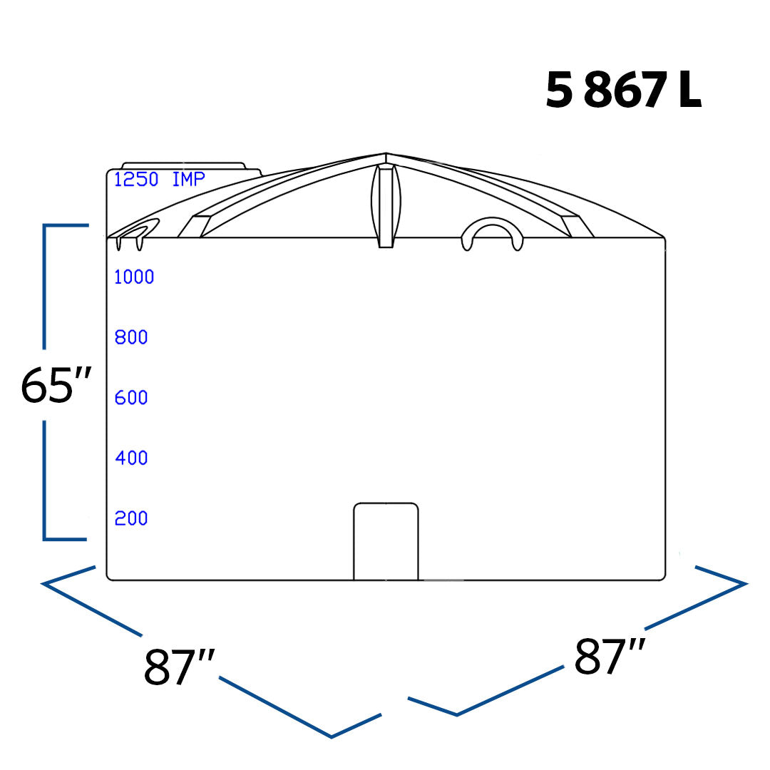 1550 Gallon Plastic Vertical Water Storage Tank | 40183