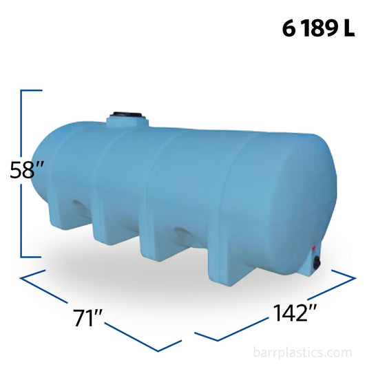 1635 Gallon HDPE Horizontal Elliptical Leg Tank | 40388
