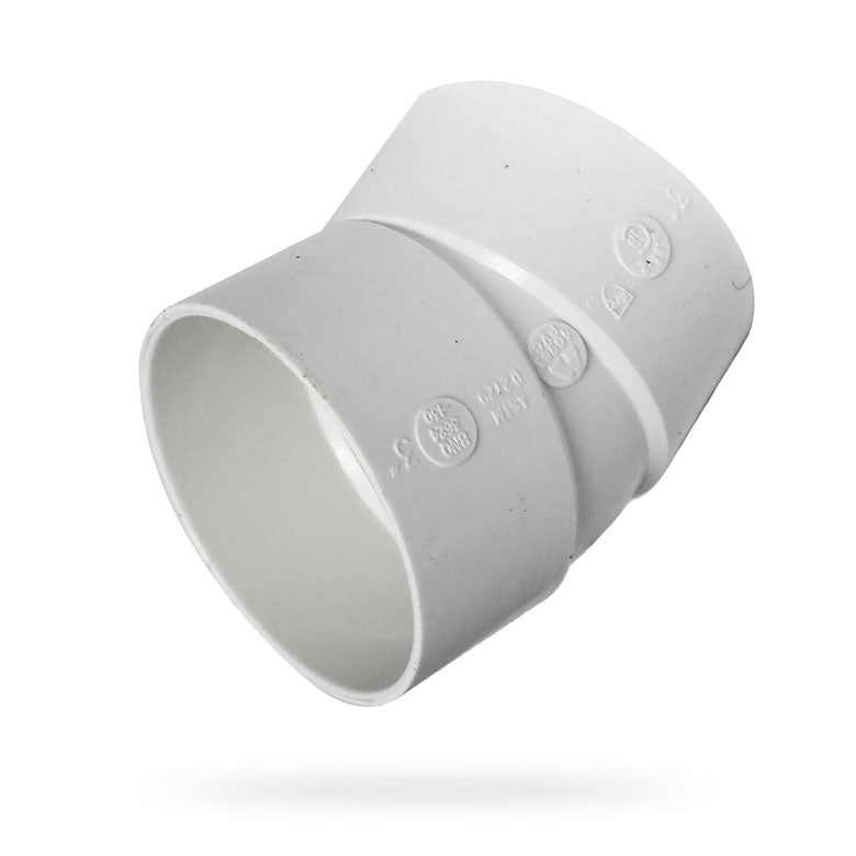 3" PVC 22 1/2° Drain Elbow SDR35 HxH | 414203BC