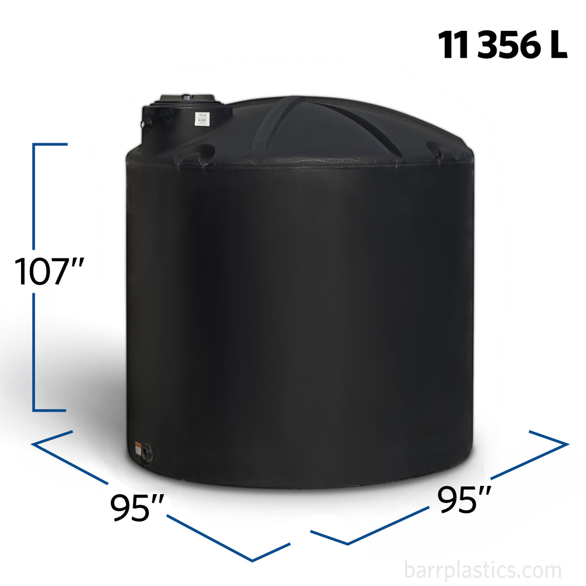 3000 Gallon Vertical Liquid Storage Tank in White No Fittings | 40064
