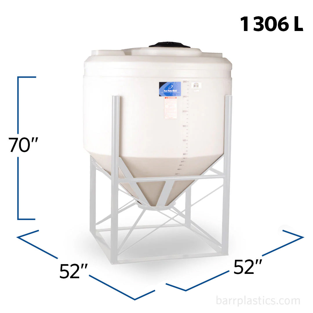 345 Gallon 45 Degree Plastic Cone Bottom Tank | CB0345-52