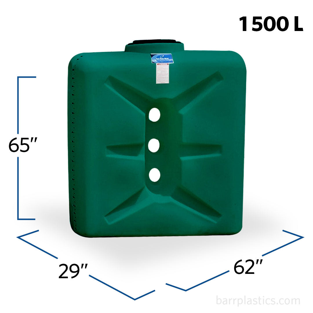 400 Gallon Doorway Water Upright Rectangular Tank GREEN | SP0400-UT-G