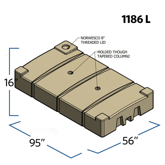 300 Gallon Low Profile Tank | 45317