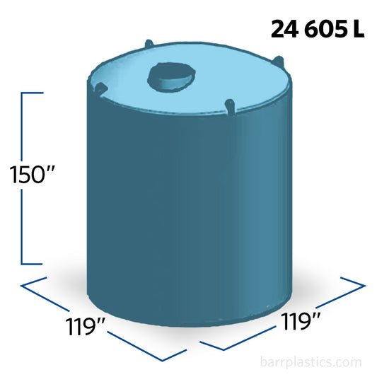 6500 Gallon Plastic Vertical Liquid Storage Tank | 40232