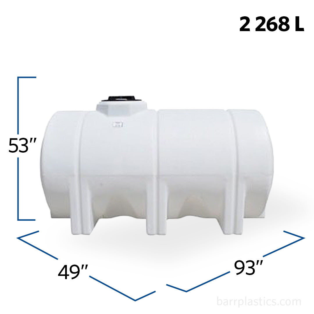 725 Gallon Plastic Horizontal Leg Tank | 40180