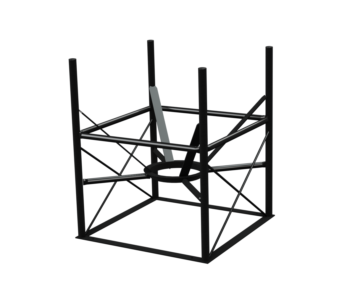 200, 300 or 350 gal-45 deg Cone Bottom Steel Stand | CB042-45ST