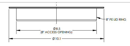 8" Polyethylene Lid Tank Ring | 60003