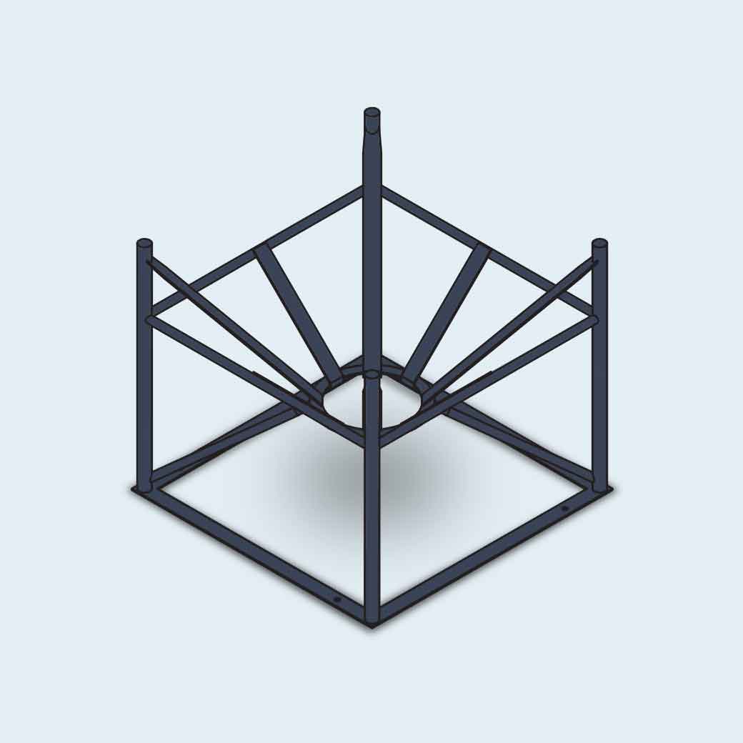 300/500 Gallon Cone Bottom Stand 45° (IA) | 63933