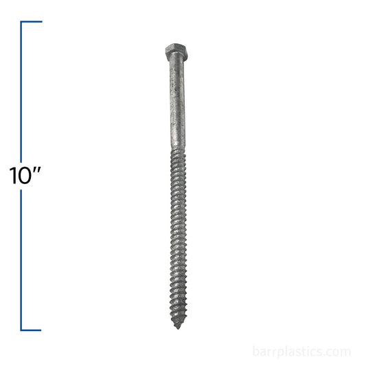 1/2" x 10" Hex Head Lag Bolt - Hot Dipped Galvanized | B854-607