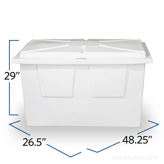 Medium Rectangular Polyethylene Dock Box | TR8006