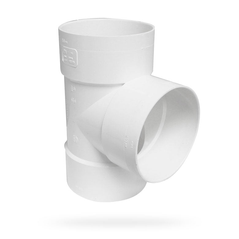 6" PVC Drain Tee SDR35 HxHxH | 414106BC