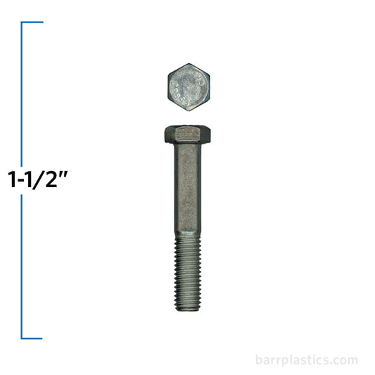 1/4" x 1-1/2" Stainless Steel Hex Bolt Head | 10-5000-313