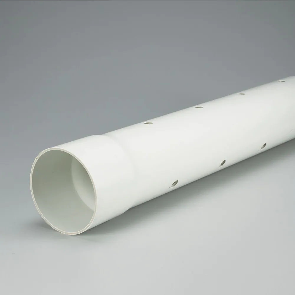 4 Perforated Drain Pipe 4" X 10ft PVC Perforated Sewer & Drain Pipe