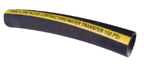 4" Constructor Black Rubber Water Suction/Transfer Hose (1ft) | NL2120-400