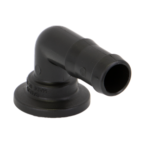 1" Flange X 1" 90° Hose Barb Elbow | M100BRB90