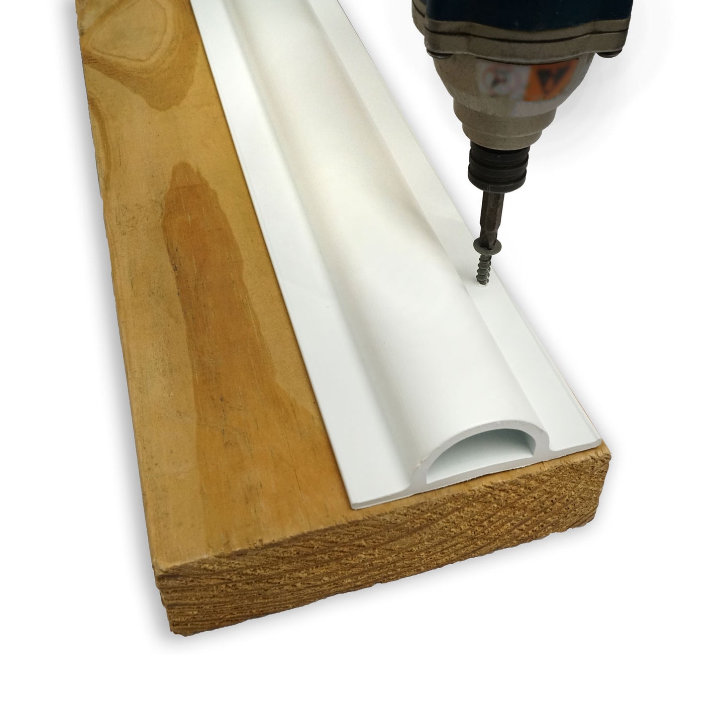 4-Channel Heavy Duty Dock Bumper D-Profile (White) | RR-5007W