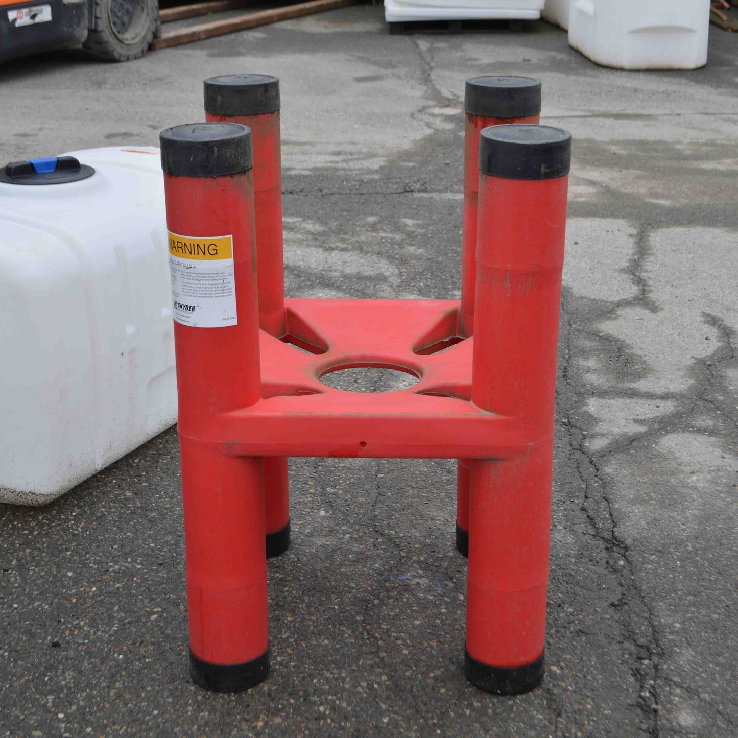 Polyethylene Flat/Cone Bottom Stand Red 30"Dx12"H