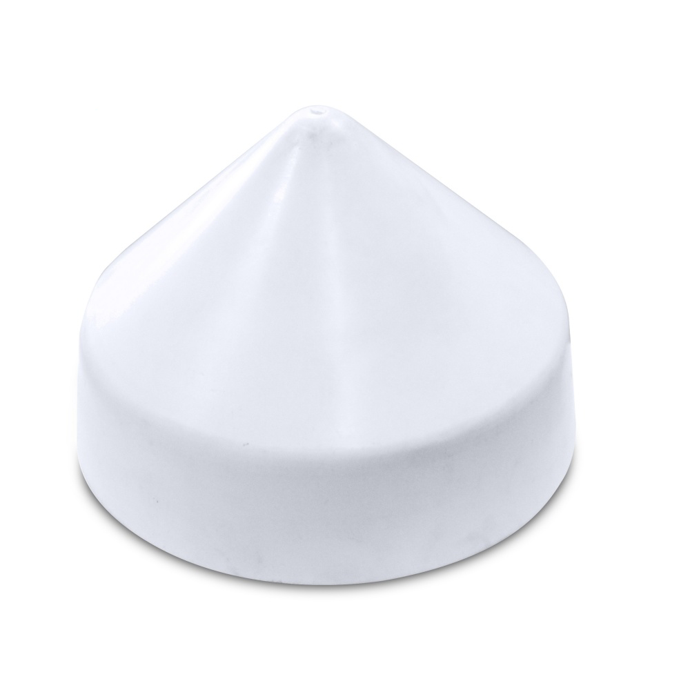 8.0" Cone PE Pile Cap White