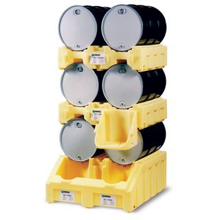 Drum Stacking Solutions with Containment at BARR Plastics