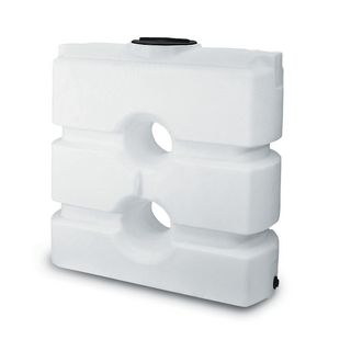 narrow profile water storage tank white with lid