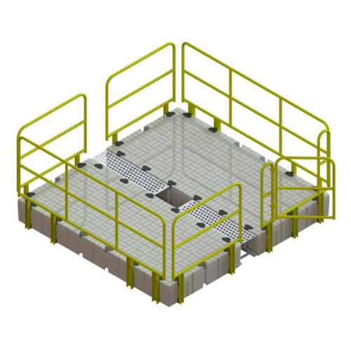 Floating Pump Station with center gap rendering