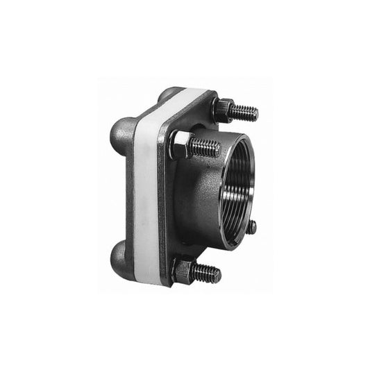 1-1/4" Stainless steel double threaded bolted fitting 316SS, no gasket | 63036