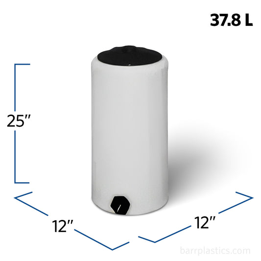 10 Gallon Plastic Vertical Liquid Storage Tank | VT0010-12