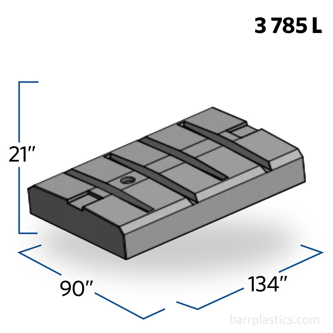 1000 Gallon Low Profile Aboveground Holding Tank | 45735 | BARR Plastics