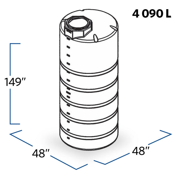 1100 Gallon Plastic Vertical Liquid Storage Tank | 41069 | BARR Plastics