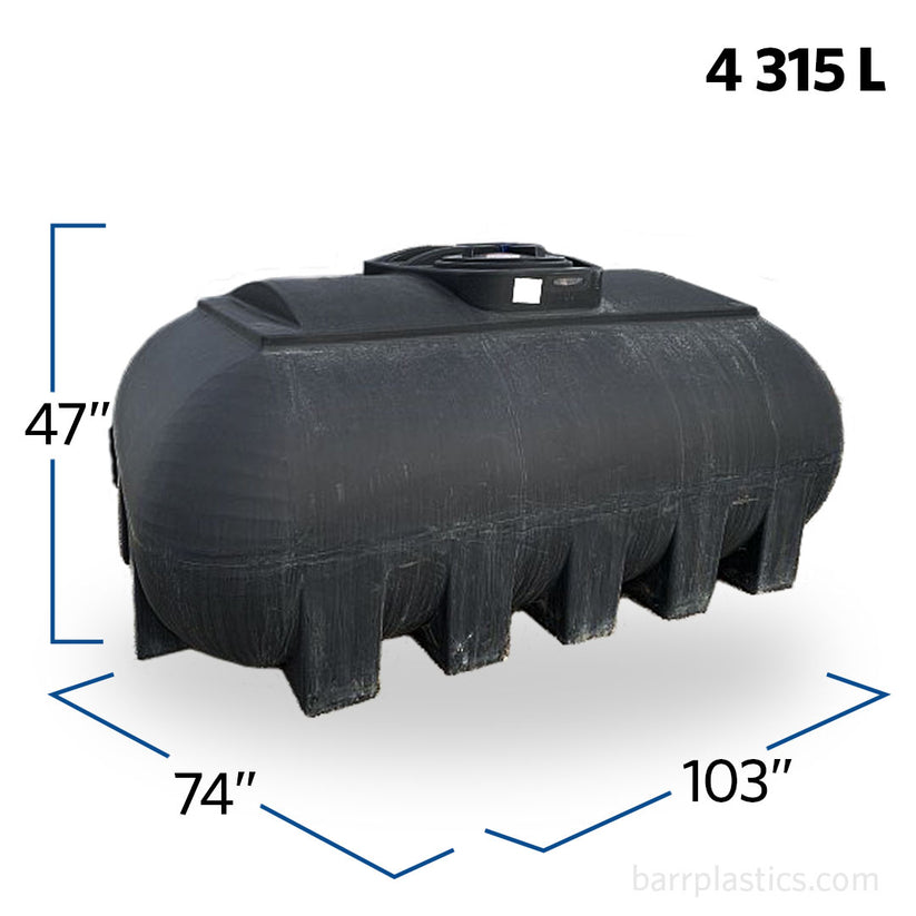 1140 Gallon Horizontal Elliptical Hippo Leg Tank | 42373 | BARR Plastics