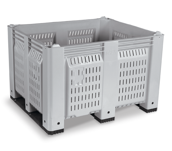 Mac-X Bin Vented Longside Runners, GRAY | M40PGY2 | BARR Plastics