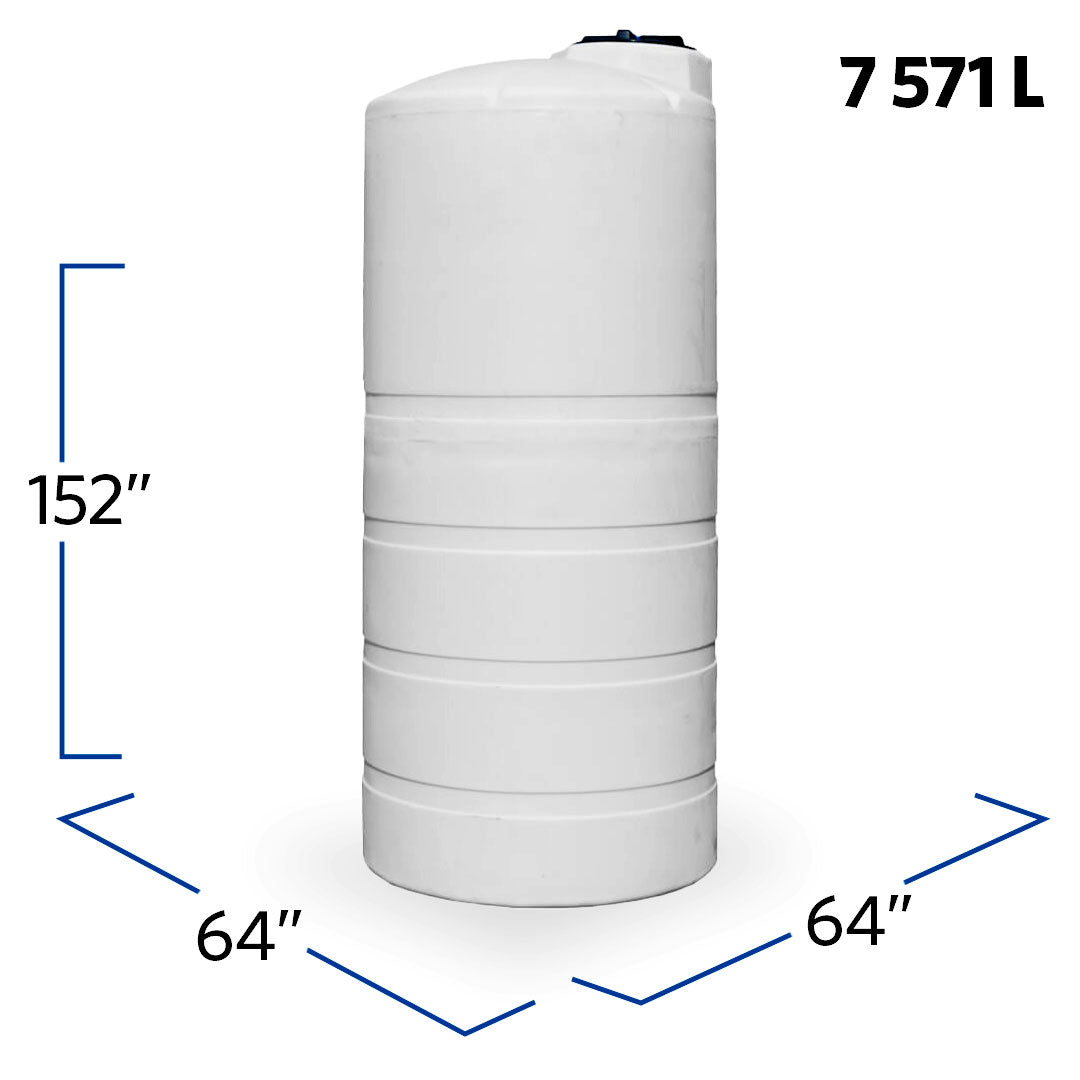 2000tec Tank 2000 Gallon Plastic Vertical Liquid Storage Tank | 47109 | BARR Plastics