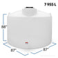2100 Gallon Plastic Vertical Liquid Storage Tank | 41931