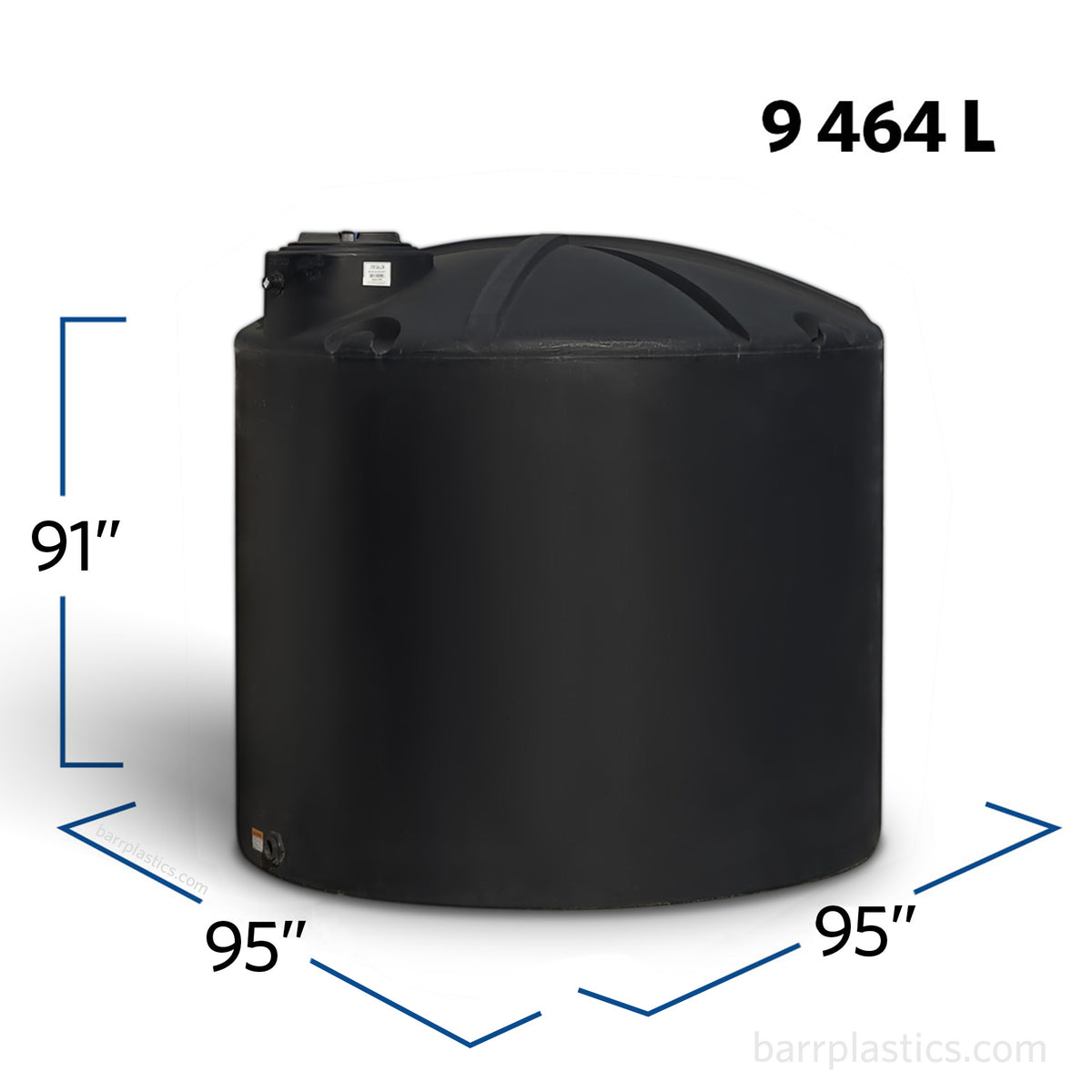 2500 Gallon Plastic Vertical Water Storage Tank | 40182