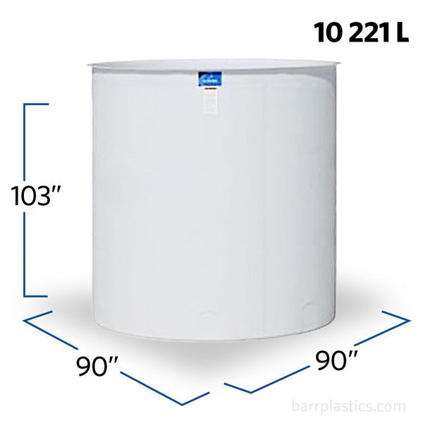 2700 Gallon Plastic Open Top Batch Storage Tank | OP2700-90 | BARR