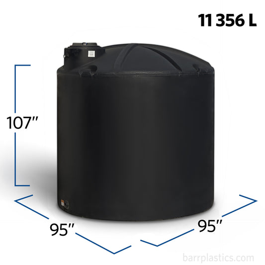 3000 Gallon Vertical Liquid Storage Tank in White No Fittings | 40064