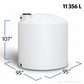 3000 Gallon Vertical Liquid Storage Tank in White No Fittings | 40064
