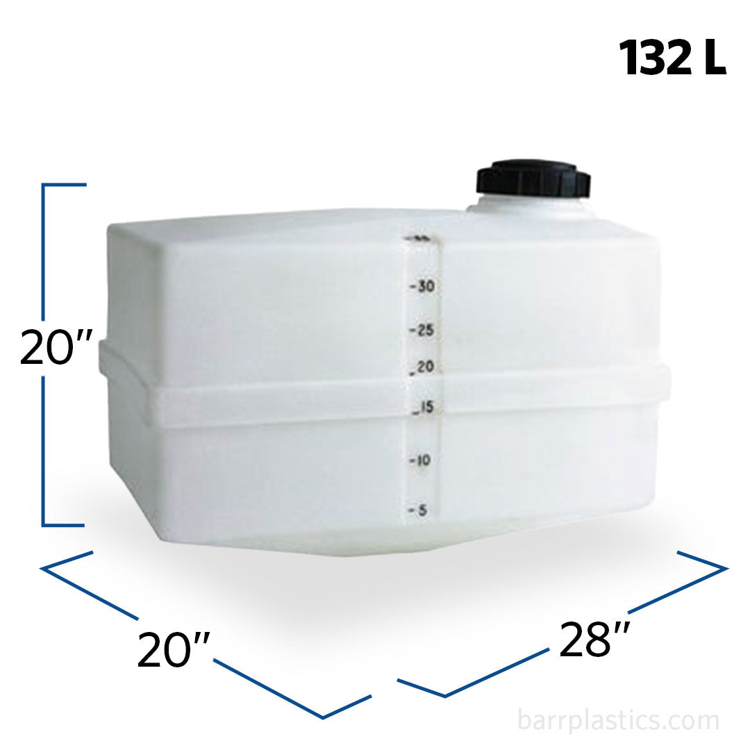 35 Gallon Rectangular Total Drain Tan | SP0035-RT | BARR Plastics