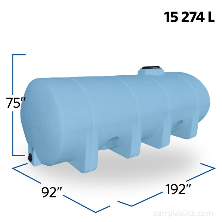 4035 Gallon HDPE Horizontal Elliptical Leg Tank | 41269 | BARR Plastics