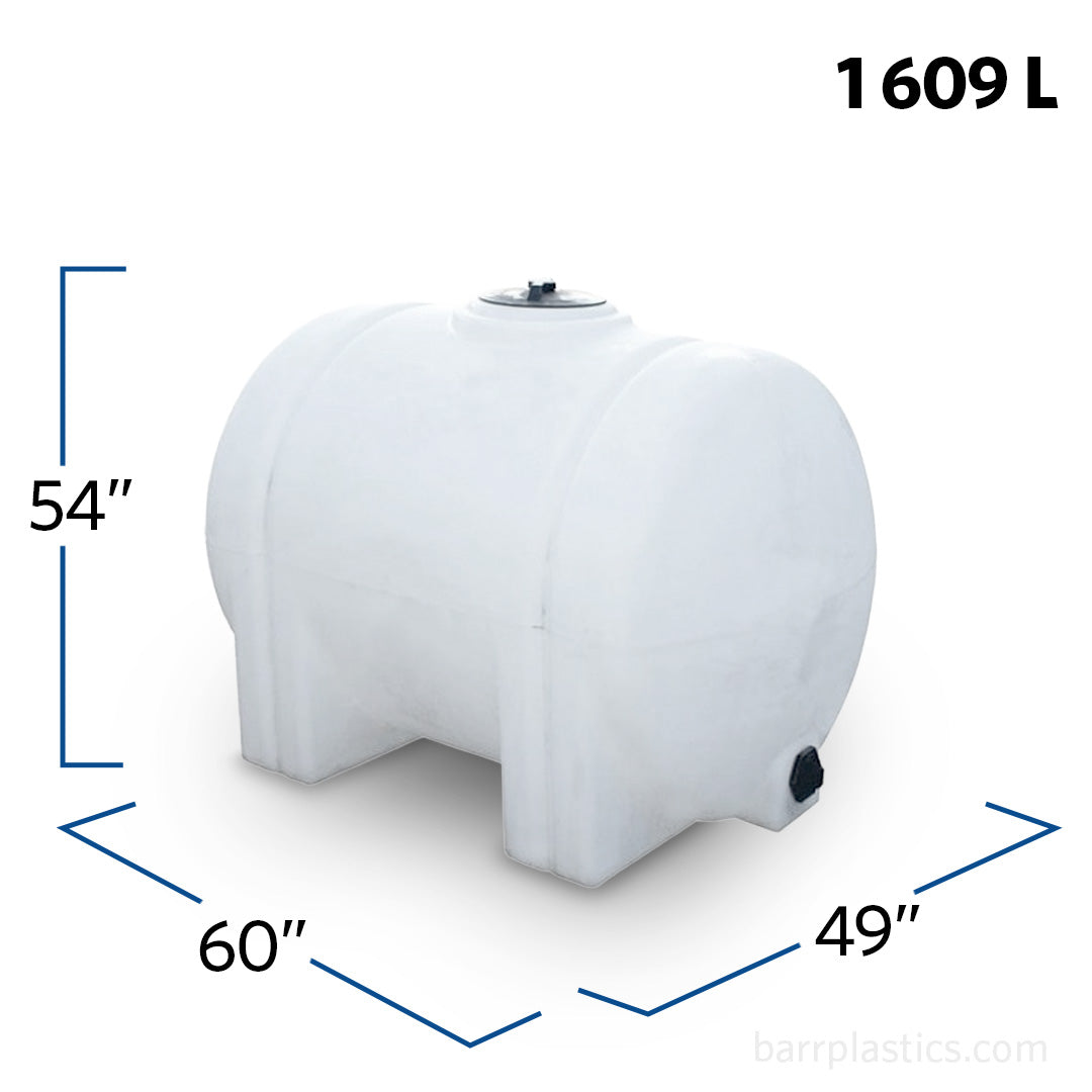 425 Gallon Plastic Horizontal Leg Tank | 42016