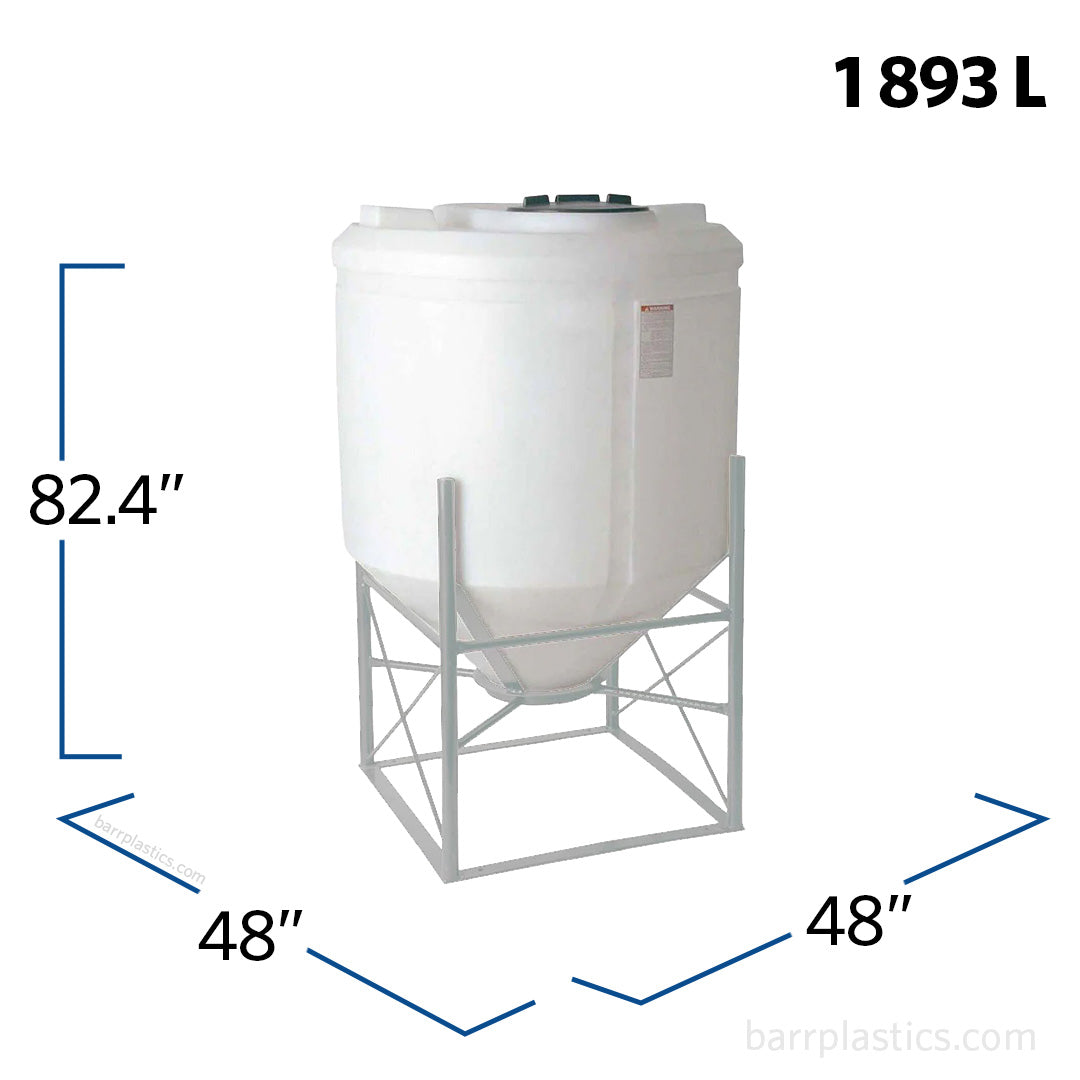 500 Gallon 45 Degree Cone Bottom Tank | 43850