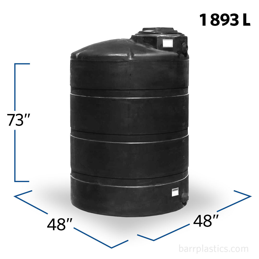 500 Gallon Plastic Vertical Water Storage Tank | 43101 | BARR Plastics