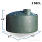 550 Gallon Plastic Vertical Water Storage Tank | 40864