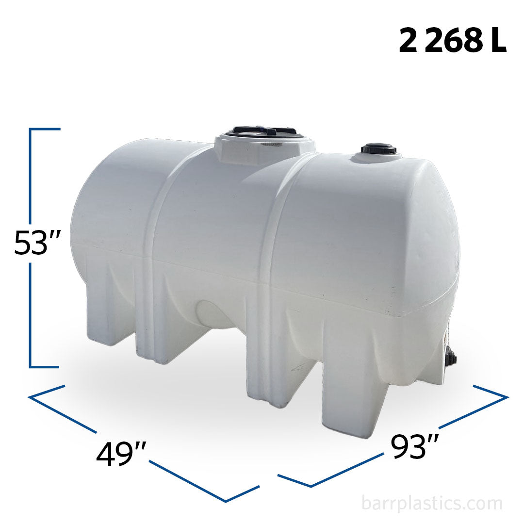600 Gallon Plastic Horizontal Leg Tank | 41393