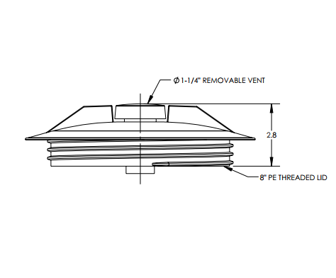 8" Lid With Air Vent | 60002