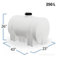 65 Gallon Plastic Horizontal Leg Tank | 41940