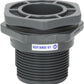2" PVC/EPDM Standard Flange Bulkhead Fitting Socket x Thread | BFA1020CES