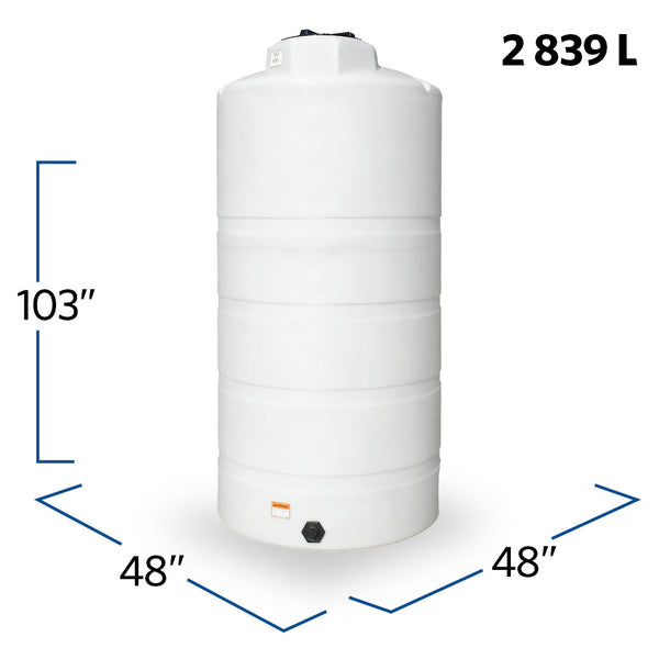 750 Gallon Plastic Vertical Liquid Storage Tank | 40606 | BARR