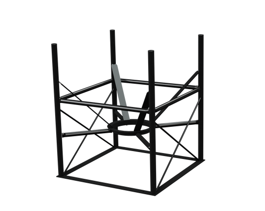 200, 300 or 350 gal-45 deg Cone Bottom Steel Stand | CB042-45ST